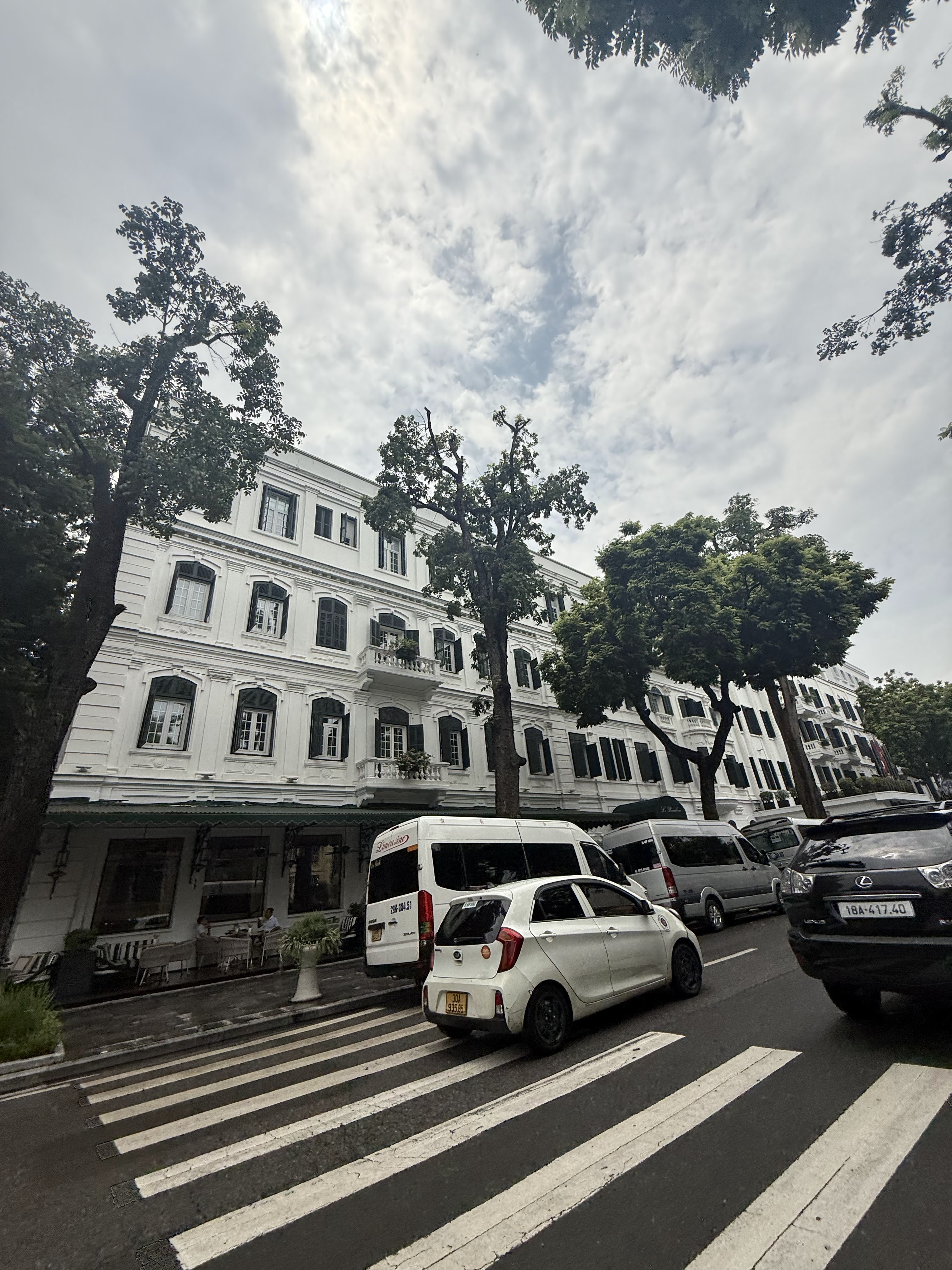 French colonial architecture along a Hanoi street, Old Quarter, Fitrip Vietnam