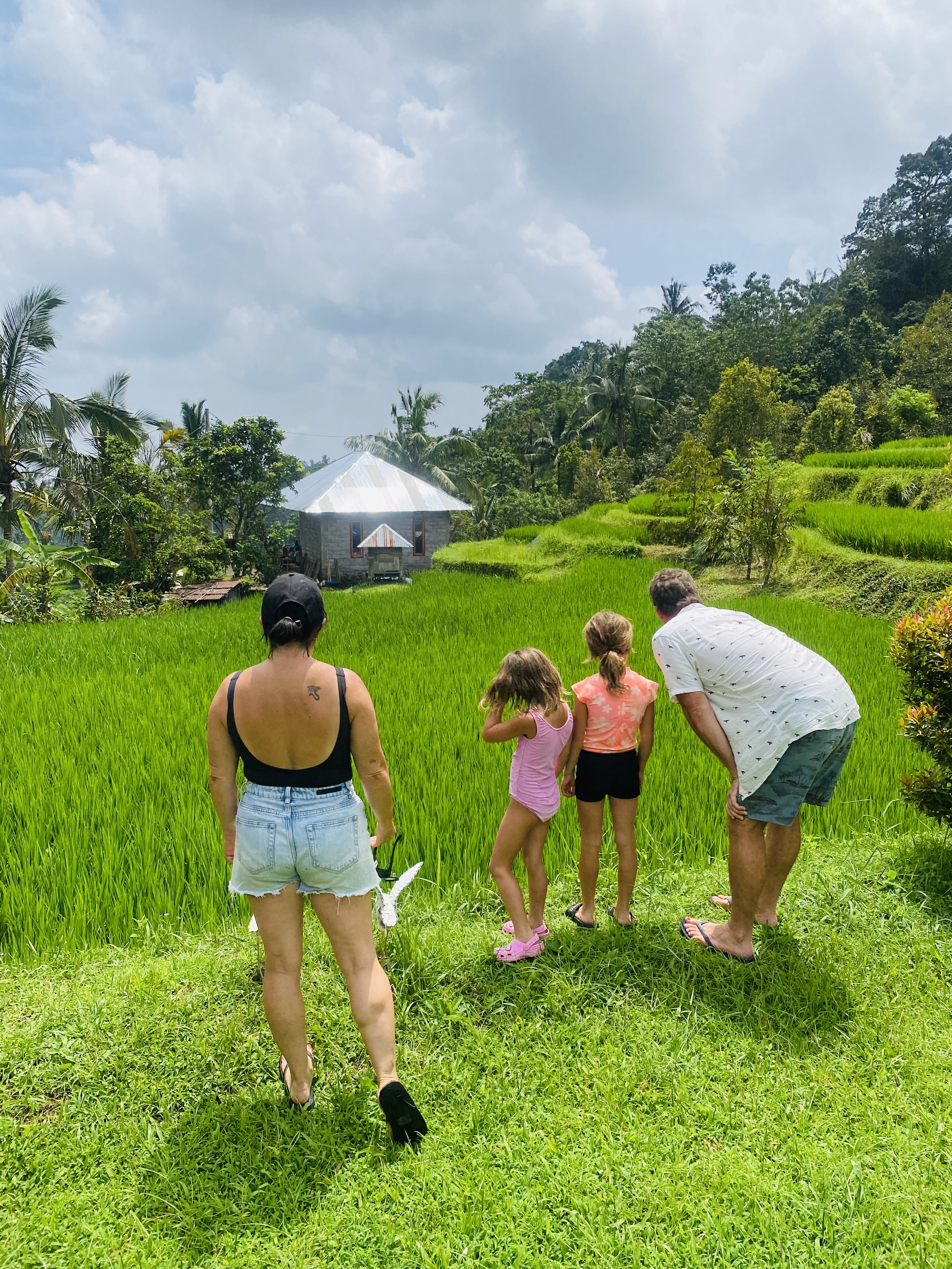 Fitrip local guide with small group in Bali rice terraces