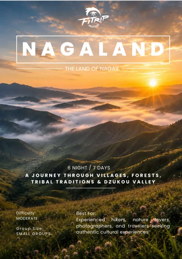 Cover of the Fitrip Nagaland, The Land of Nagas brochure